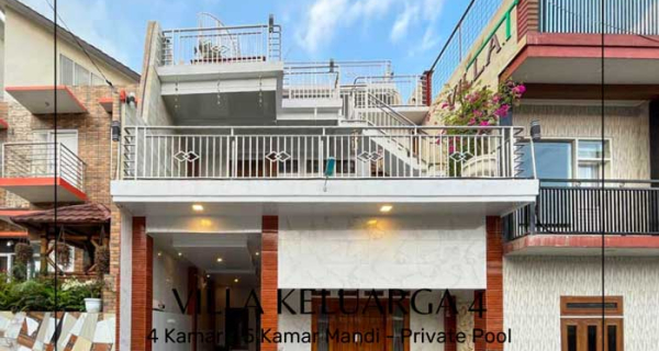 Villa Dengan Kolam Renang Outdoor di Batu, Villa Keluarga 4