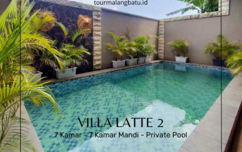 Villa 7 Kamar dengan Billiard di Batu, Villa Latte 2